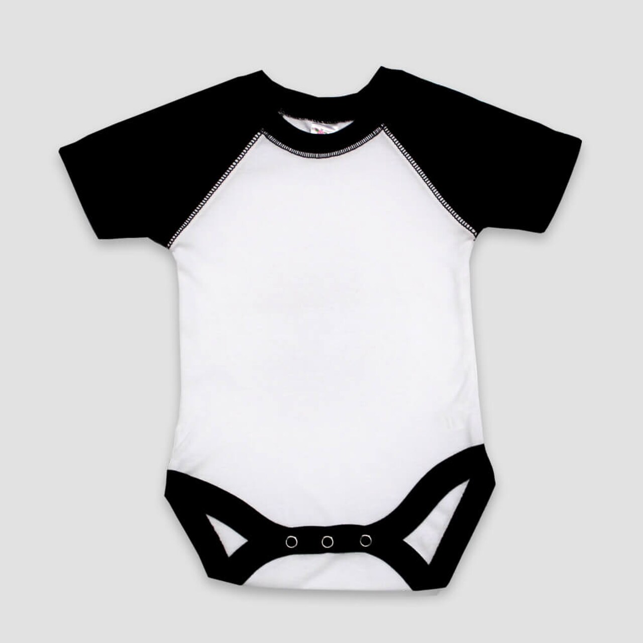Laughing Giraffe 6-PACK Baby Short Sleeve Polyester Raglan Bodysuit Sublimation Blank
